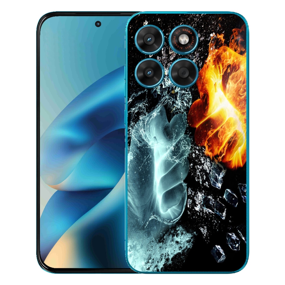 Gelový kryt mmCase na Motorola Moto G87/G77/G67 - voda a oheň