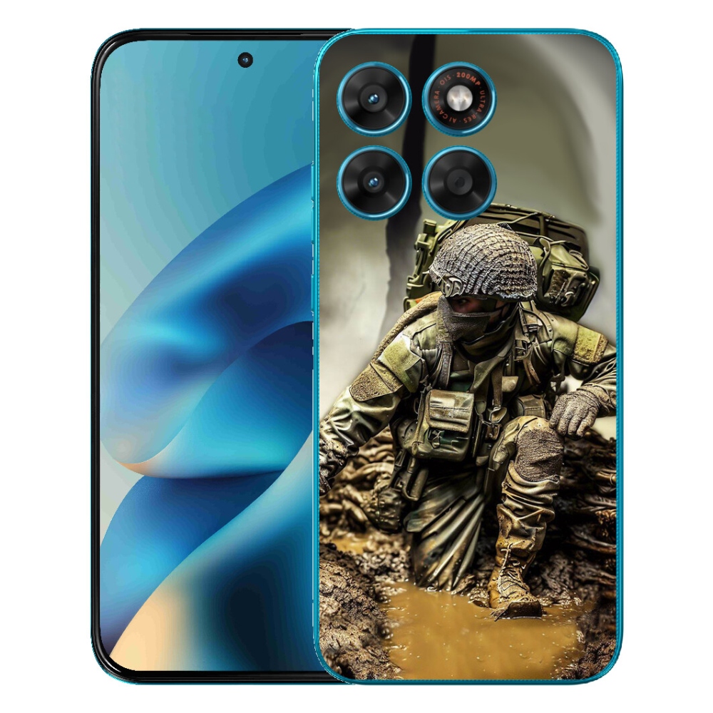 Gelový kryt mmCase na Motorola Moto G87/G77/G67 - voják