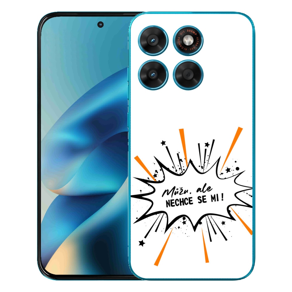 Gelový kryt mmCase na Motorola Moto G87/G77/G67 - vtipný text 11 bílé pozadí