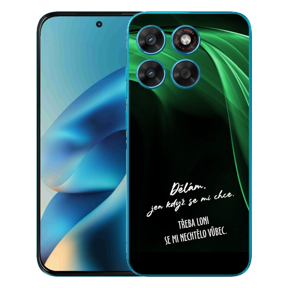 Gelový kryt mmCase na Motorola Moto G87/G77/G67 - vtipný text 12 černé pozadí