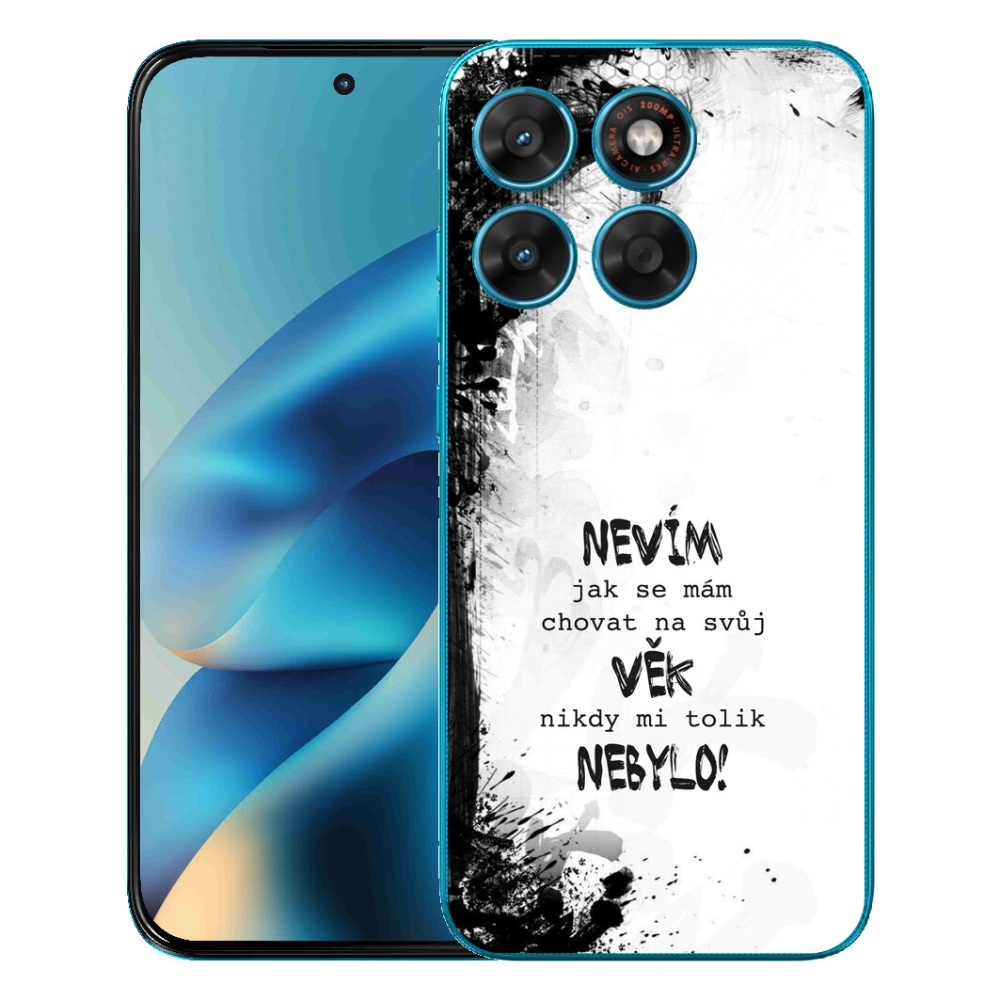 Gelový kryt mmCase na Motorola Moto G87/G77/G67 - vtipný text 14 bílé pozadí