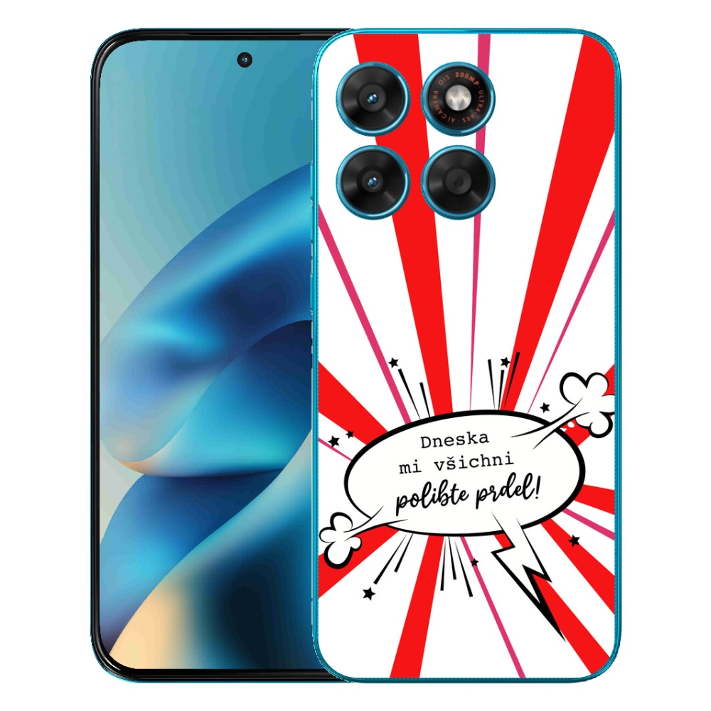 Gelový kryt mmCase na Motorola Moto G87/G77/G67 - vtipný text 15 bílé pozadí