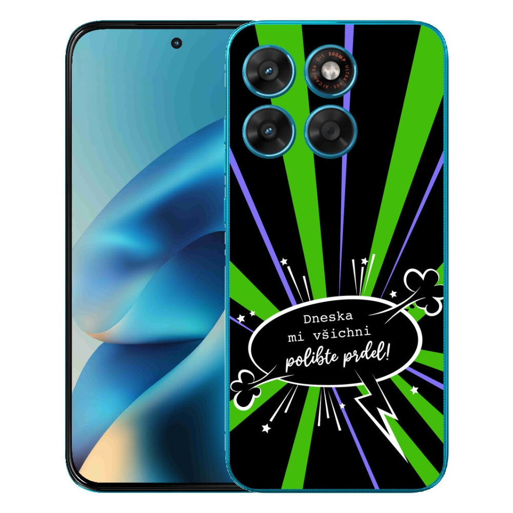 Gelový kryt mmCase na Motorola Moto G87/G77/G67 - vtipný text 15 černé pozadí