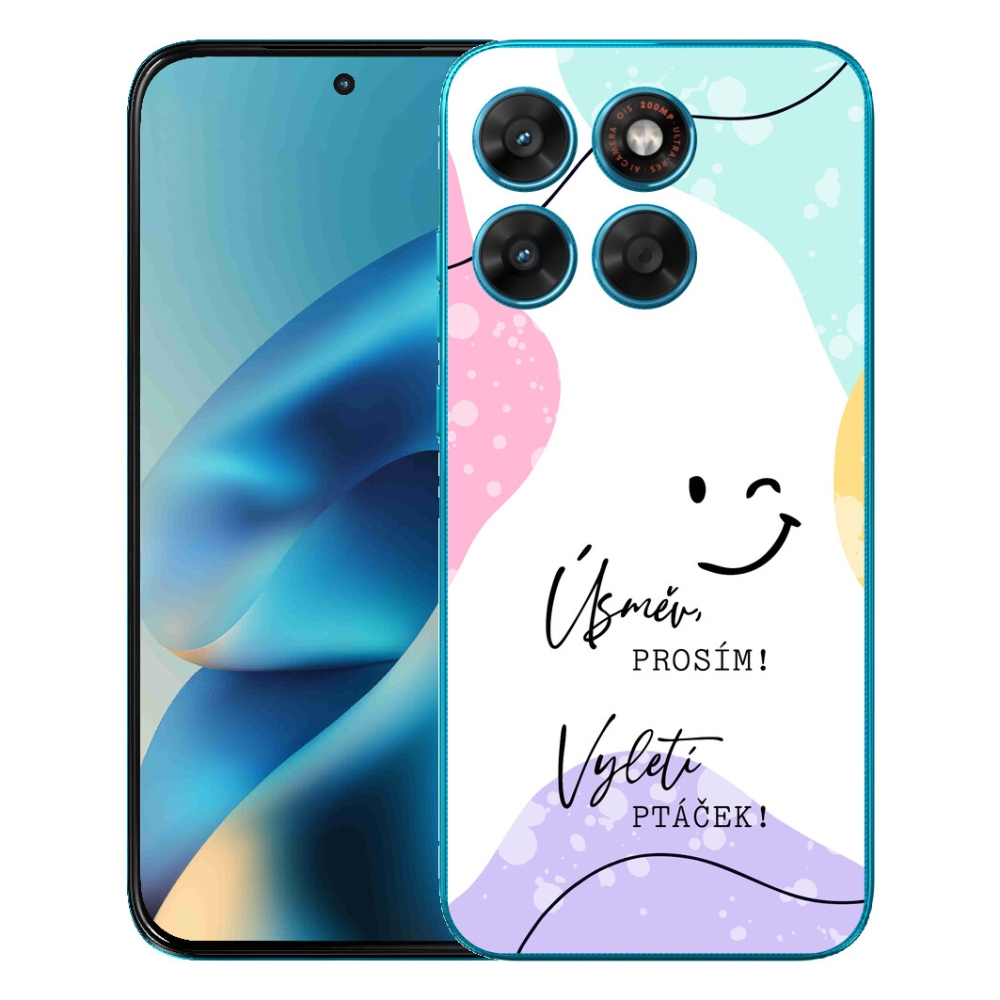 Gelový kryt mmCase na Motorola Moto G87/G77/G67 - vtipný text 4 bílé pozadí