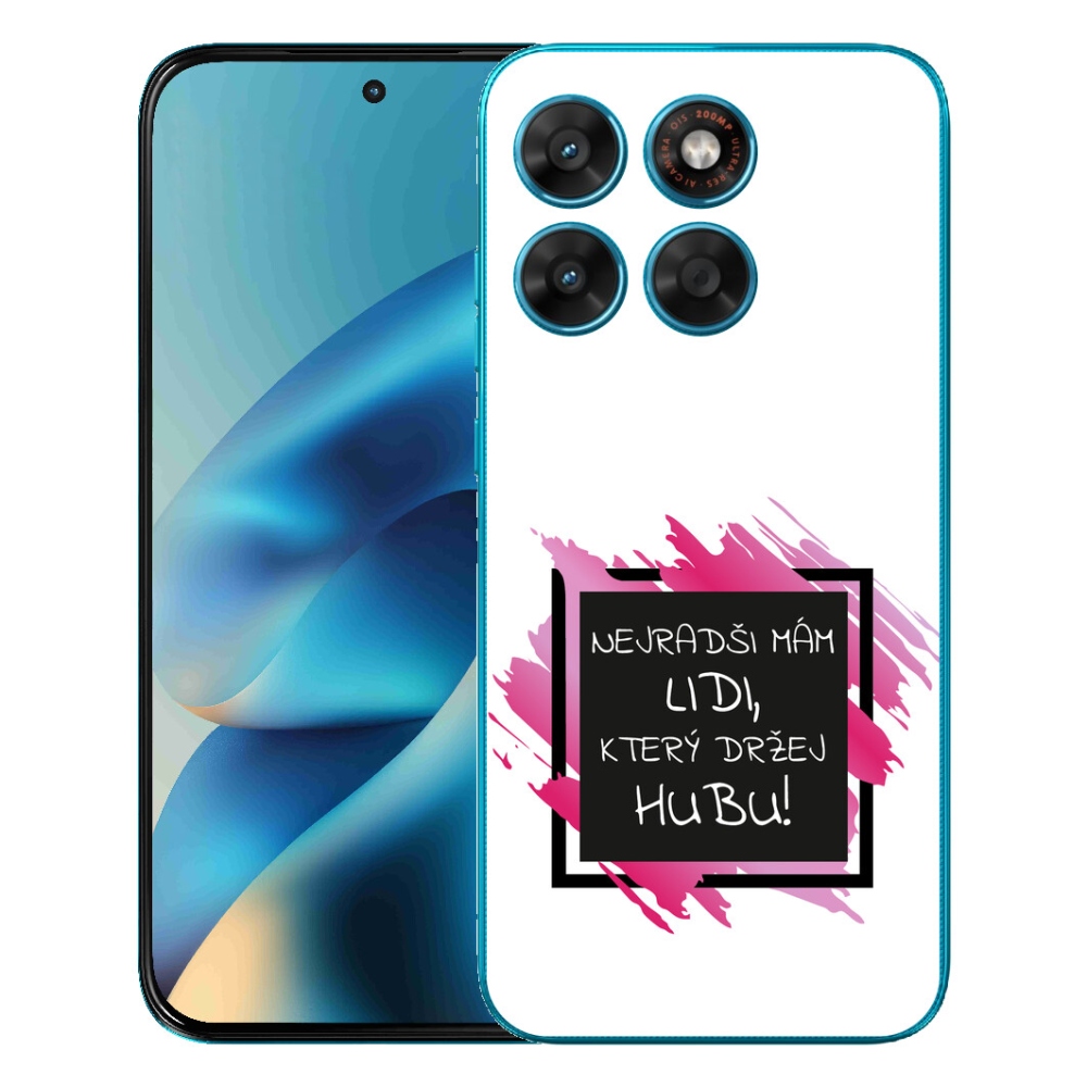 Gelový kryt mmCase na Motorola Moto G87/G77/G67 - vtipný text 7 černobílé pozadí