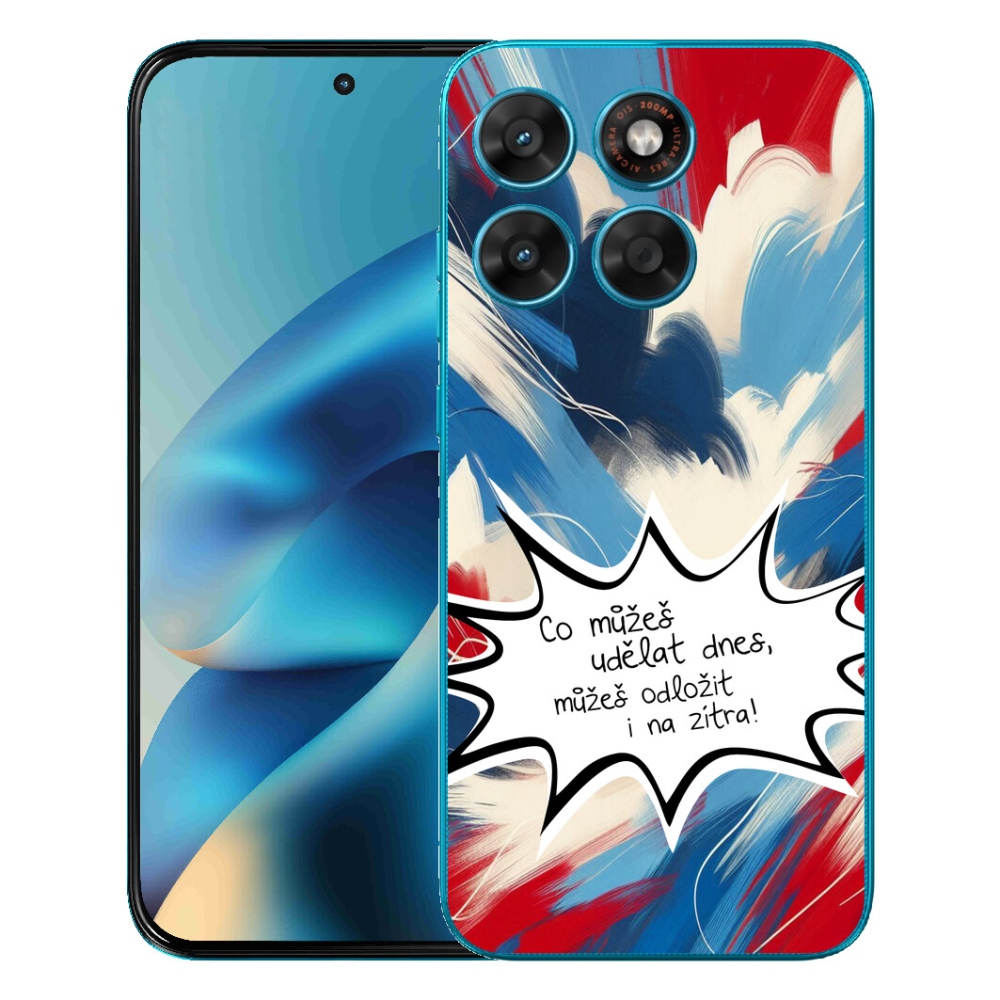 Gelový kryt mmCase na Motorola Moto G87/G77/G67 - vtipný text 9 bílé pozadí