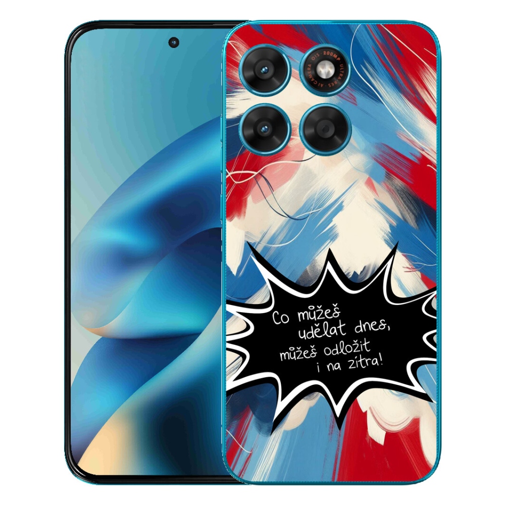 Gelový kryt mmCase na Motorola Moto G87/G77/G67 - vtipný text 9 černé pozadí