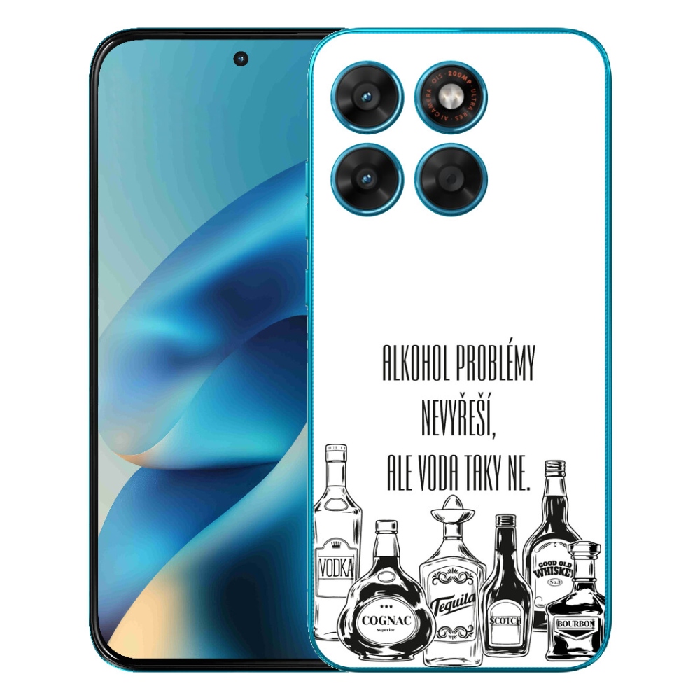 Gelový kryt mmCase na Motorola Moto G87/G77/G67 - vtipný text bílé pozadí