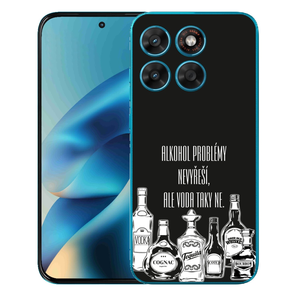 Gelový kryt mmCase na Motorola Moto G87/G77/G67 - vtipný text černé pozadí