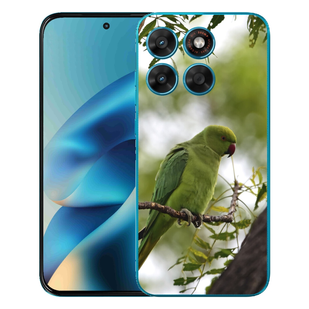 Gelový kryt mmCase na Motorola Moto G87/G77/G67 - zelený papoušek