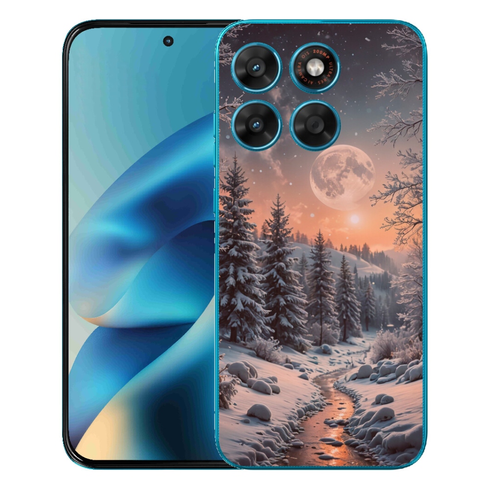Gelový kryt mmCase na Motorola Moto G87/G77/G67 - zimní krajina 2