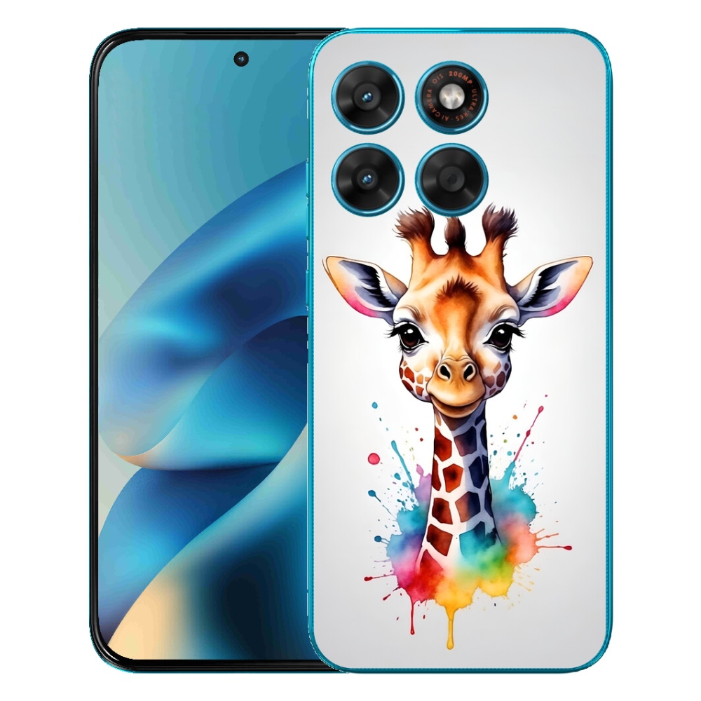 Gelový kryt mmCase na Motorola Moto G87/G77/G67 - žirafa 1