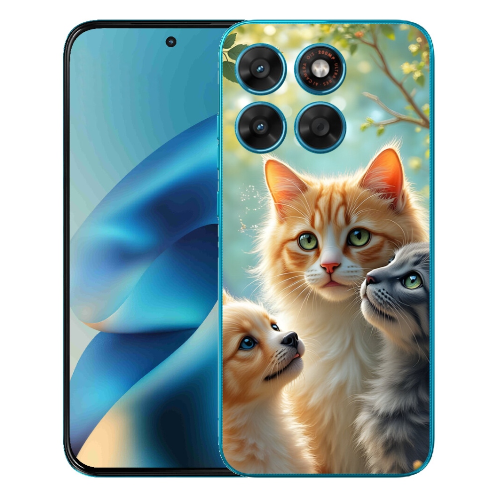 Gelový kryt mmCase na Motorola Moto G87/G77/G67 - zvířecí přátelství 2