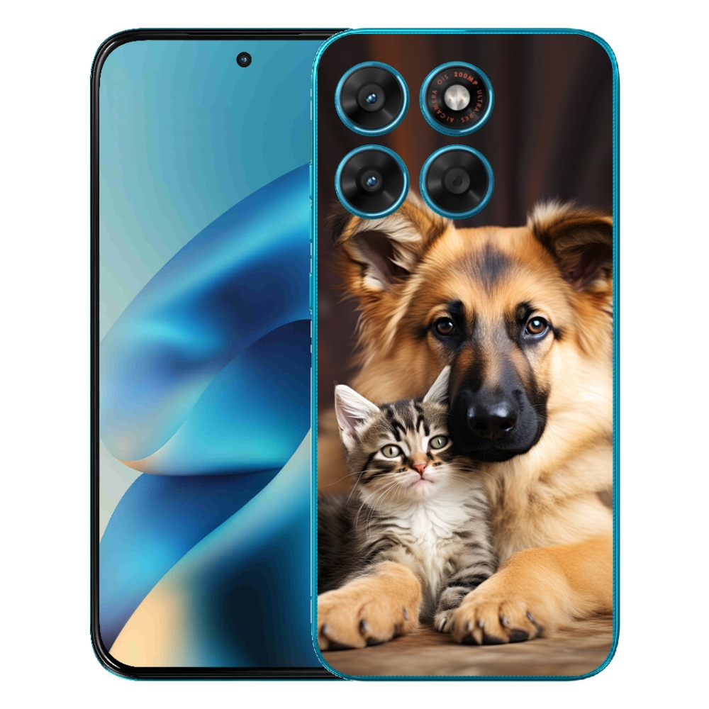 Gelový kryt mmCase na Motorola Moto G87/G77/G67 - zvířecí přátelství