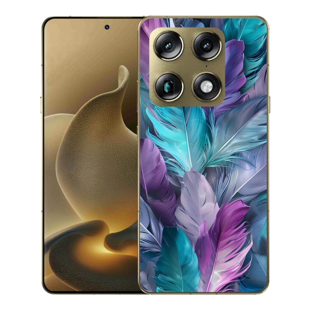 Gelový kryt mmCase na Motorola Signature - barevné peří 2