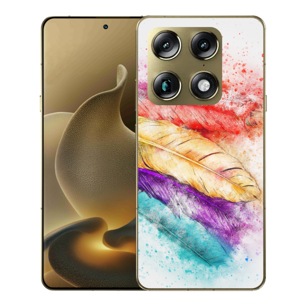 Gelový kryt mmCase na Motorola Signature - barevné peří
