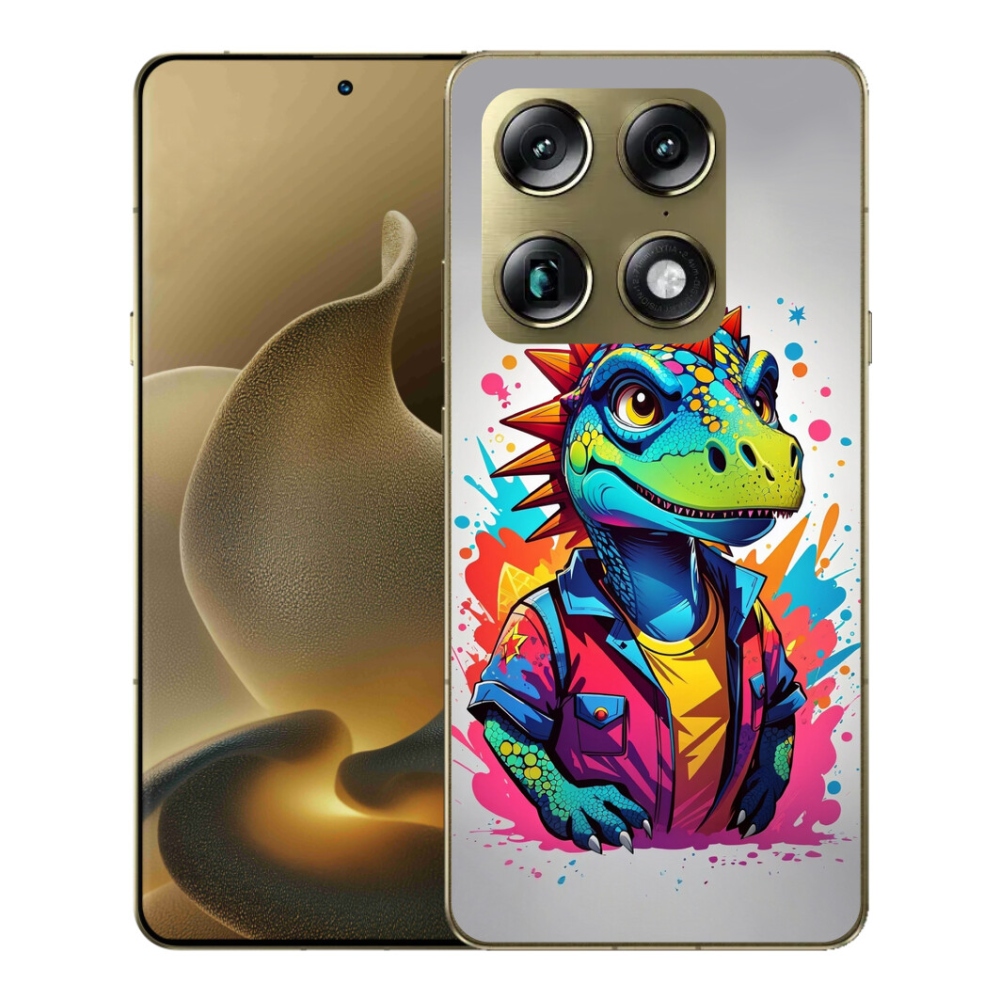 Gelový kryt mmCase na Motorola Signature - barevný dinosaurus