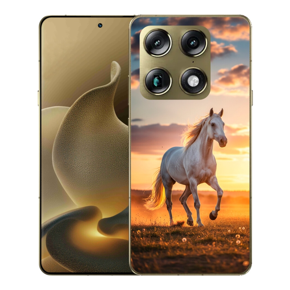 Gelový kryt mmCase na Motorola Signature - běžící bílý kůň 2