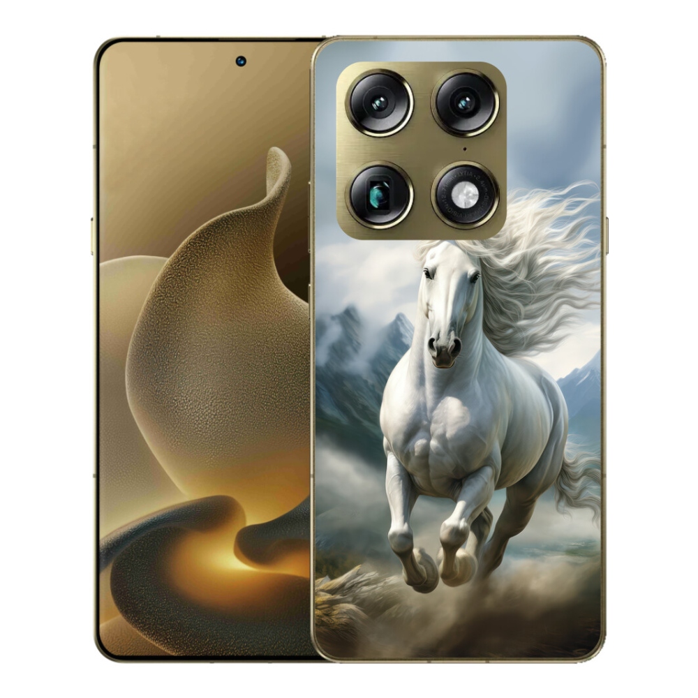 Gelový kryt mmCase na Motorola Signature - běžící bílý kůň 3