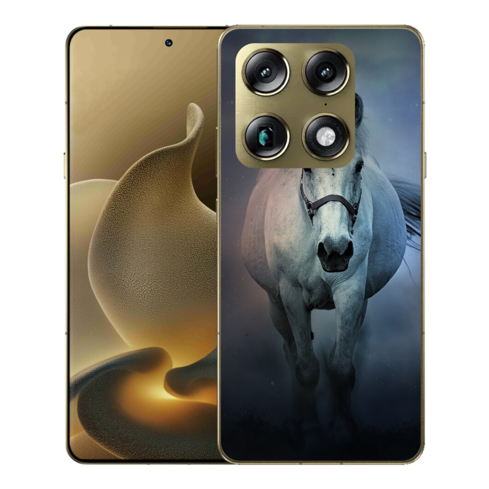 Gelový kryt mmCase na Motorola Signature - běžící bílý kůň