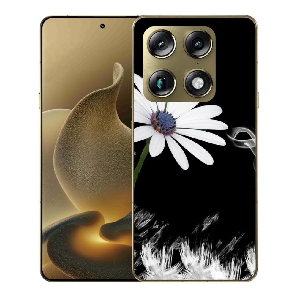 Gelový kryt mmCase na Motorola Signature - bílá květina