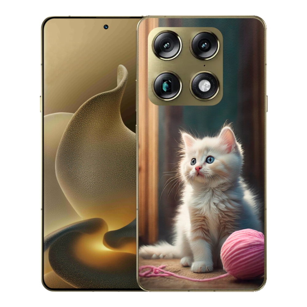 Gelový kryt mmCase na Motorola Signature - bílé kotě 2