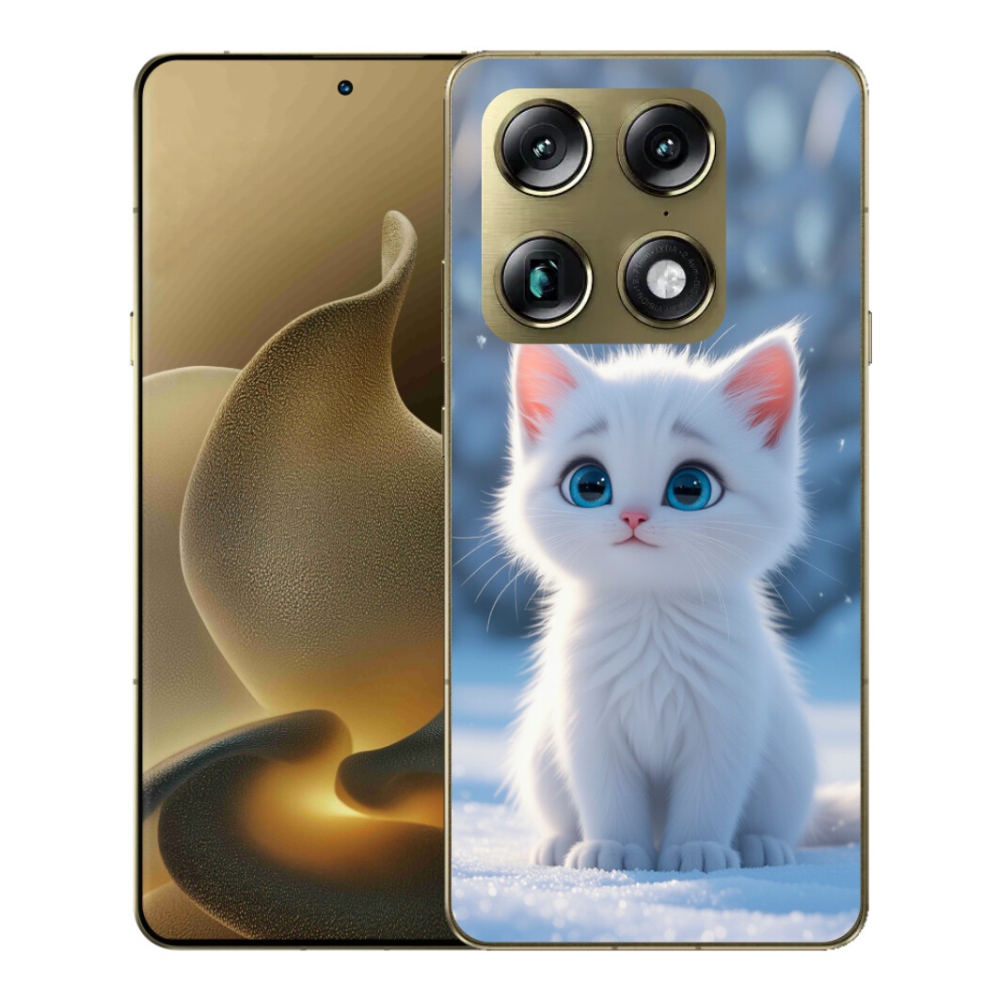 Gelový kryt mmCase na Motorola Signature - bílé kotě 3