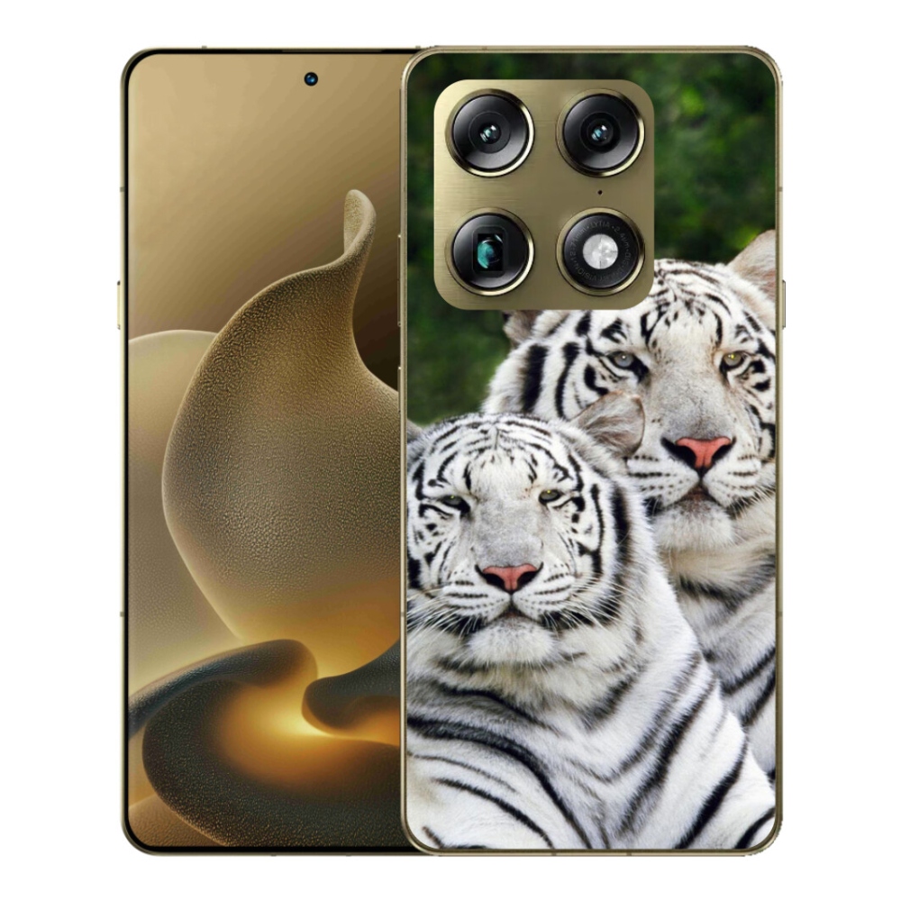 Gelový kryt mmCase na Motorola Signature - bílí tygři