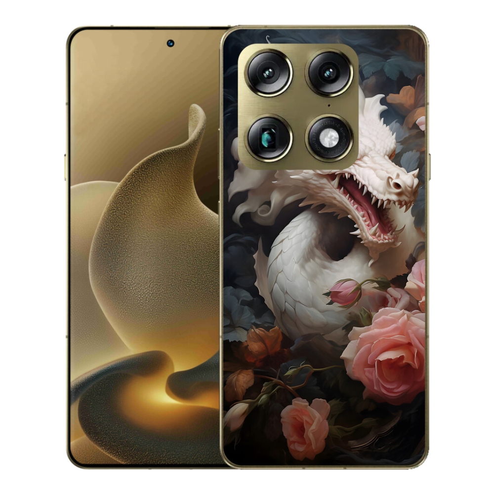 Gelový kryt mmCase na Motorola Signature - bílý drak