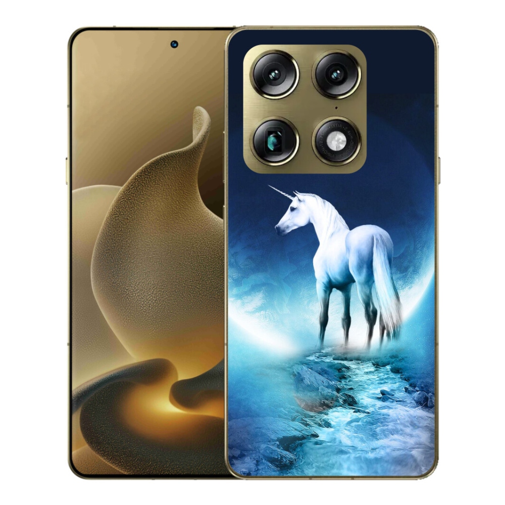Gelový kryt mmCase na Motorola Signature - bílý jednorožec