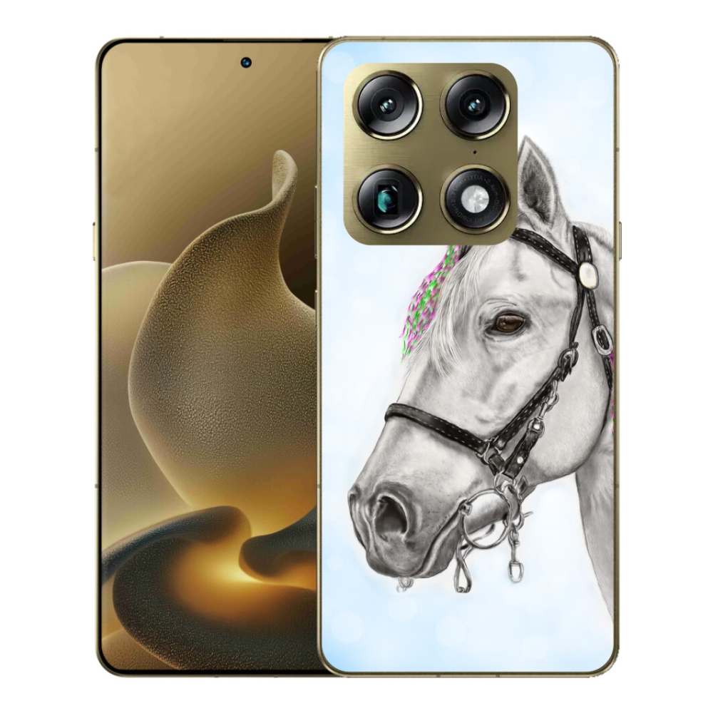 Gelový kryt mmCase na Motorola Signature - bílý kůň 1