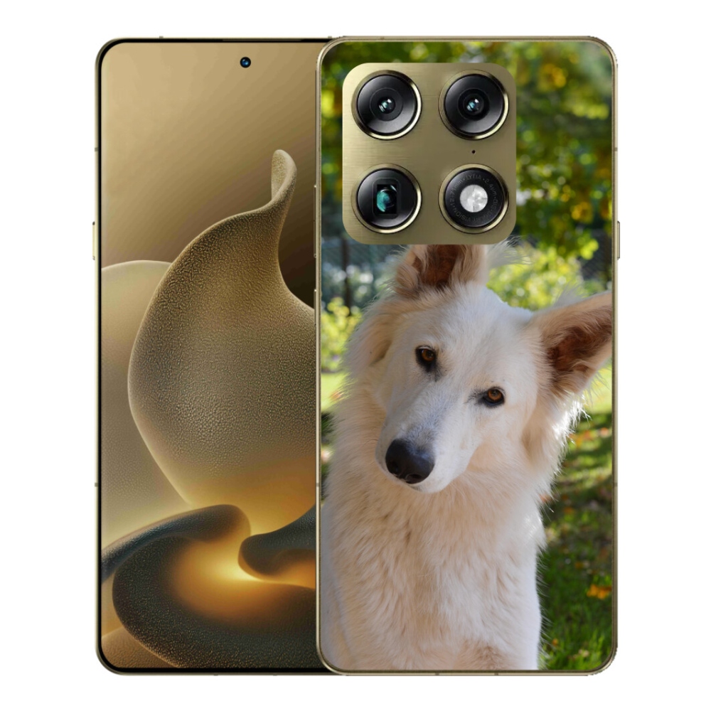 Gelový kryt mmCase na Motorola Signature - bílý švýcarský ovčák 1