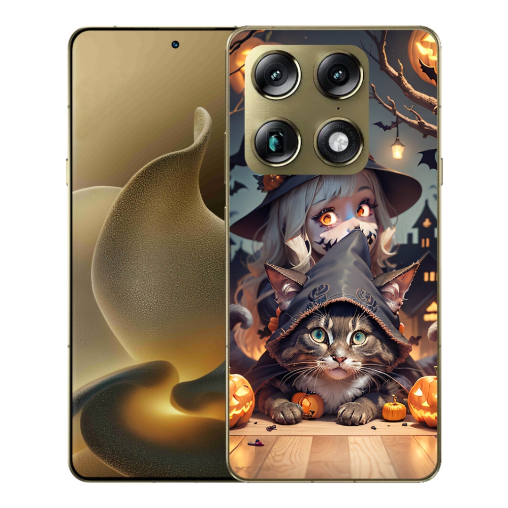 Gelový kryt mmCase na Motorola Signature - čarodějnice s kočkou