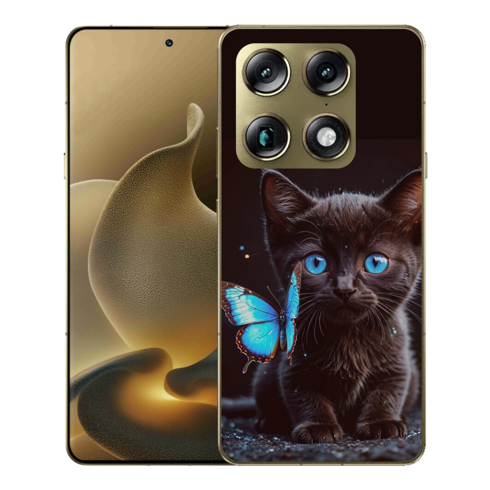 Gelový kryt mmCase na Motorola Signature - černé kotě 3