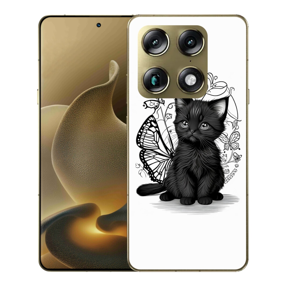Gelový kryt mmCase na Motorola Signature - černé kotě