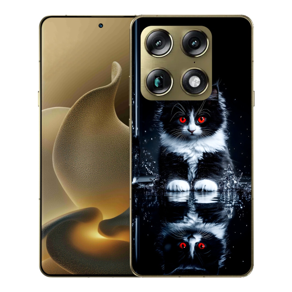 Gelový kryt mmCase na Motorola Signature - černobílé kotě