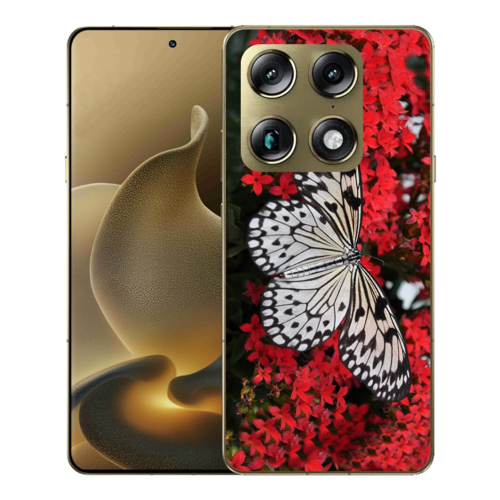 Gelový kryt mmCase na Motorola Signature - černobílý motýl 1