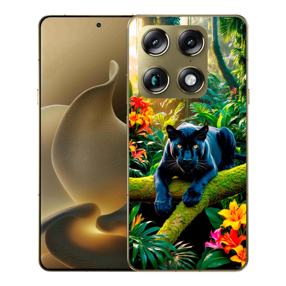 Gelový kryt mmCase na Motorola Signature - černý panter v džungli
