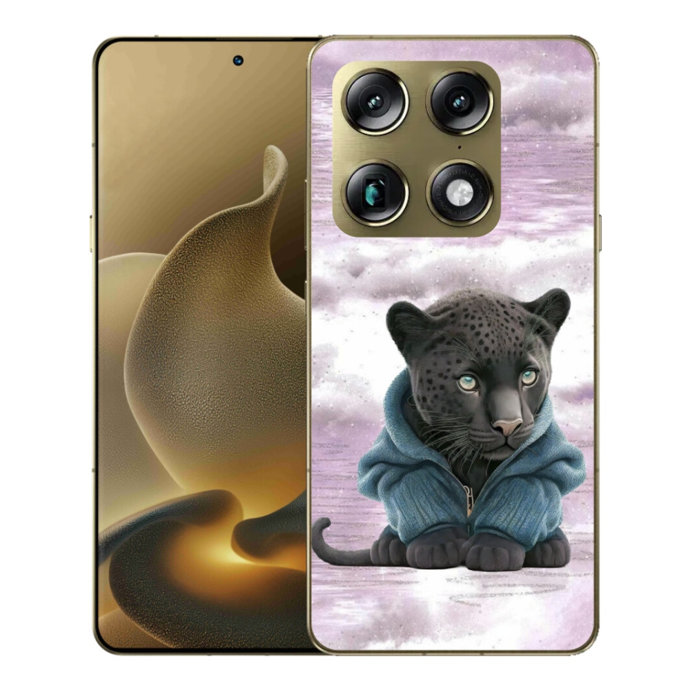 Gelový kryt mmCase na Motorola Signature - černý panter ve svetru