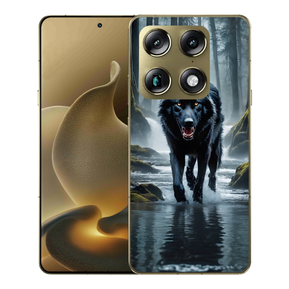 Gelový kryt mmCase na Motorola Signature - černý vlk