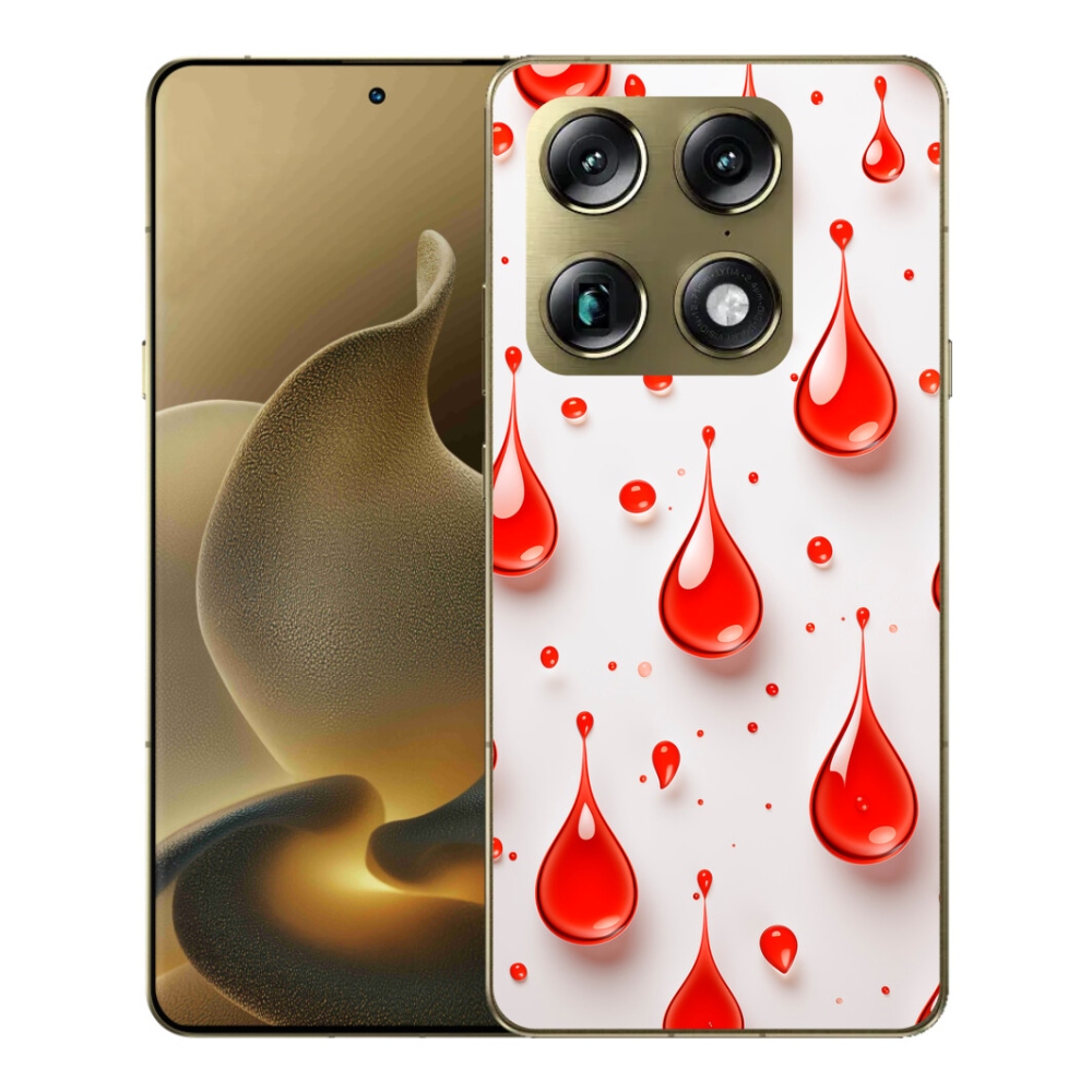 Gelový kryt mmCase na Motorola Signature - červené kapky