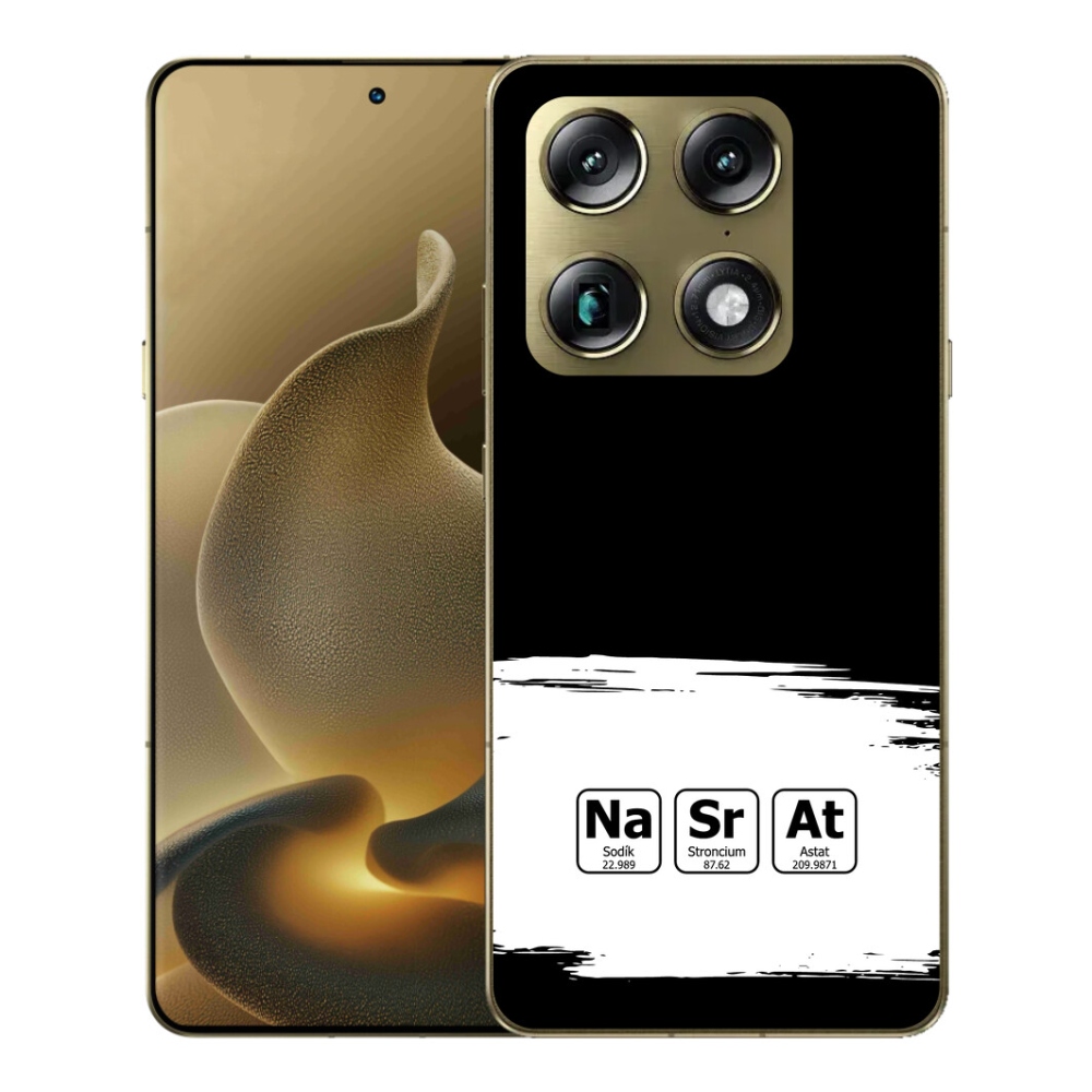 Gelový kryt mmCase na Motorola Signature - chemické prvky bíločerné pozadí