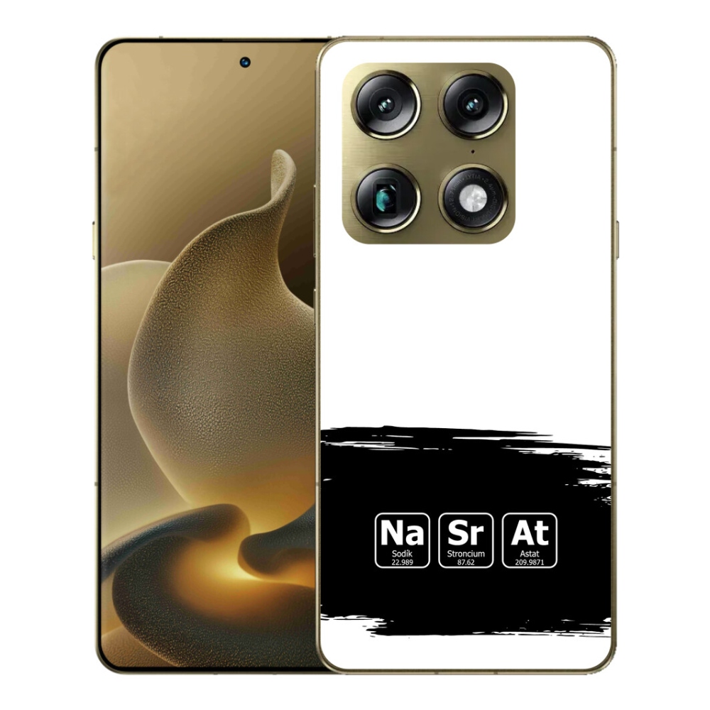 Gelový kryt mmCase na Motorola Signature - chemické prvky černobílé pozadí