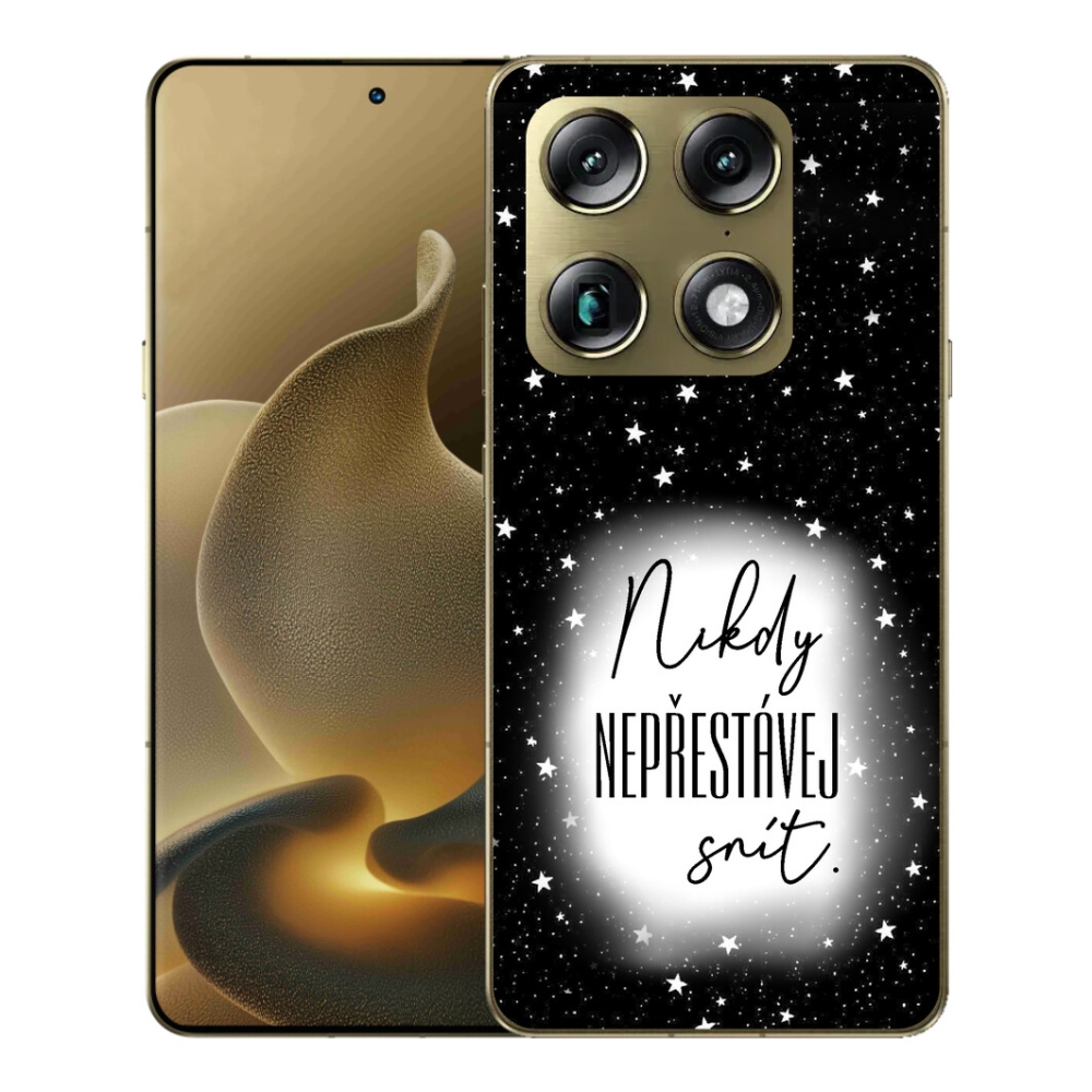 Gelový kryt mmCase na Motorola Signature - citát 1 bíločerné pozadí