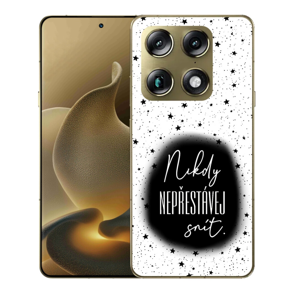 Gelový kryt mmCase na Motorola Signature - citát 1 černobílé pozadí