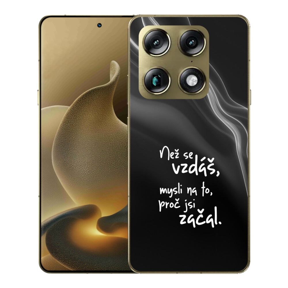 Gelový kryt mmCase na Motorola Signature - citát 2 černé pozadí