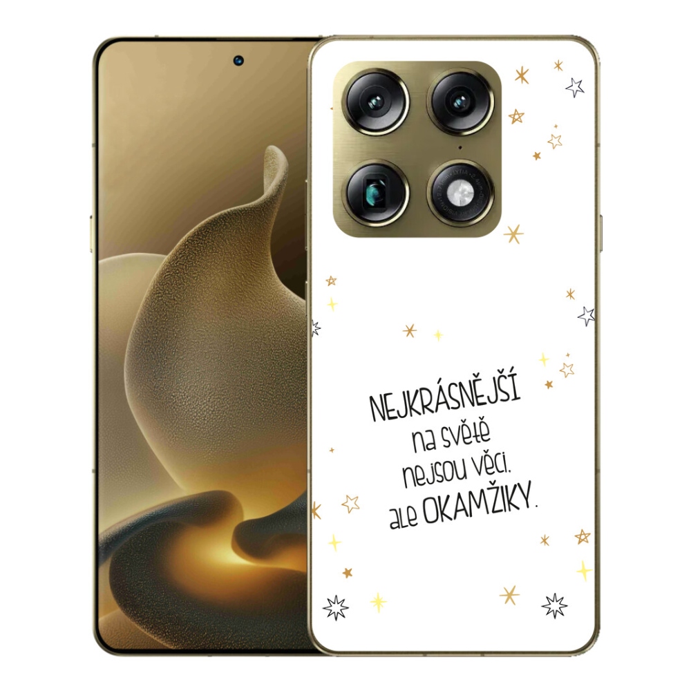 Gelový kryt mmCase na Motorola Signature - citát 4 bílé pozadí