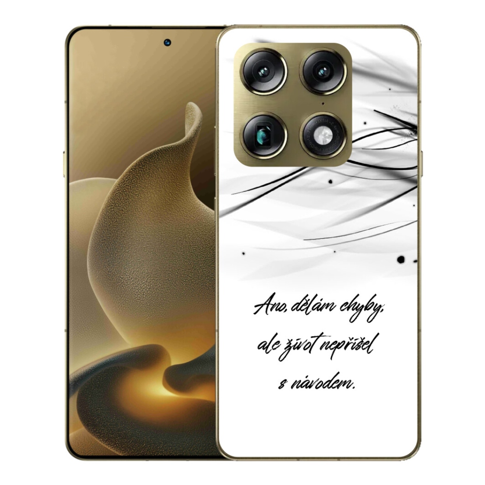Gelový kryt mmCase na Motorola Signature - citát bílé pozadí