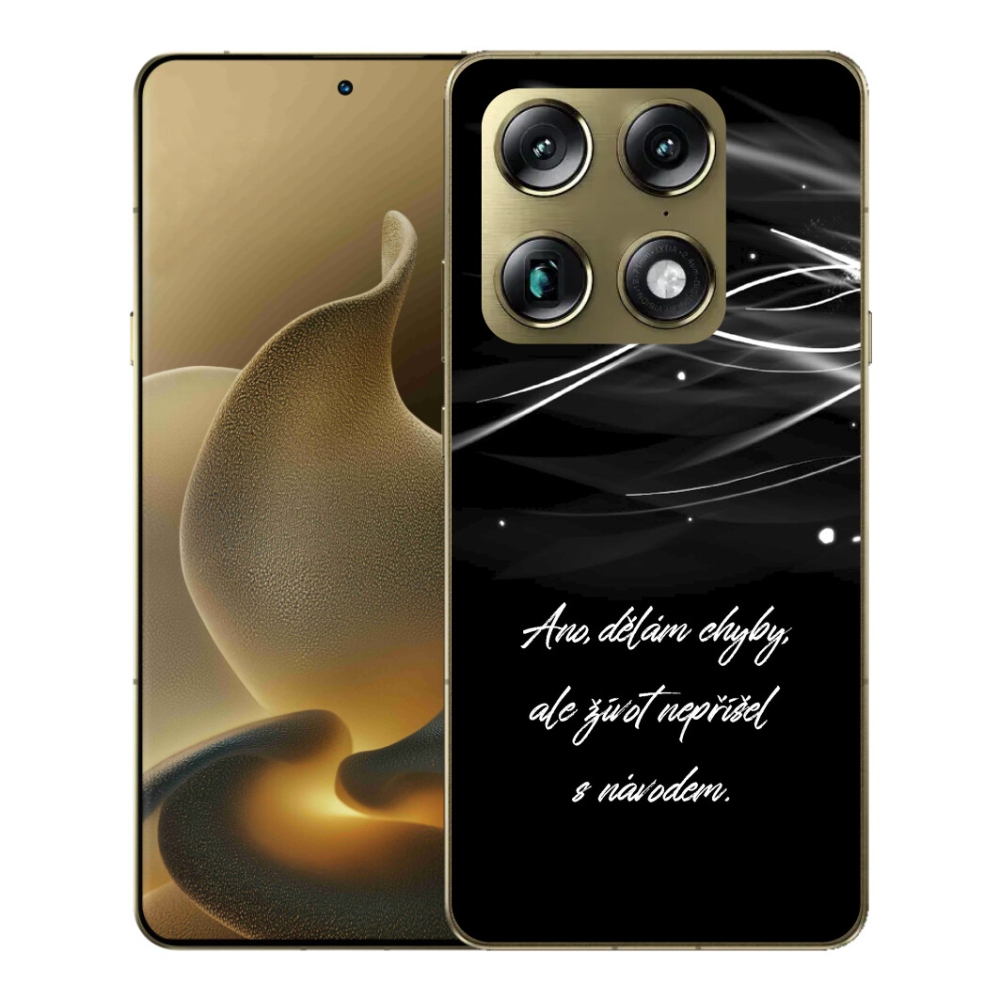 Gelový kryt mmCase na Motorola Signature - citát černé pozadí