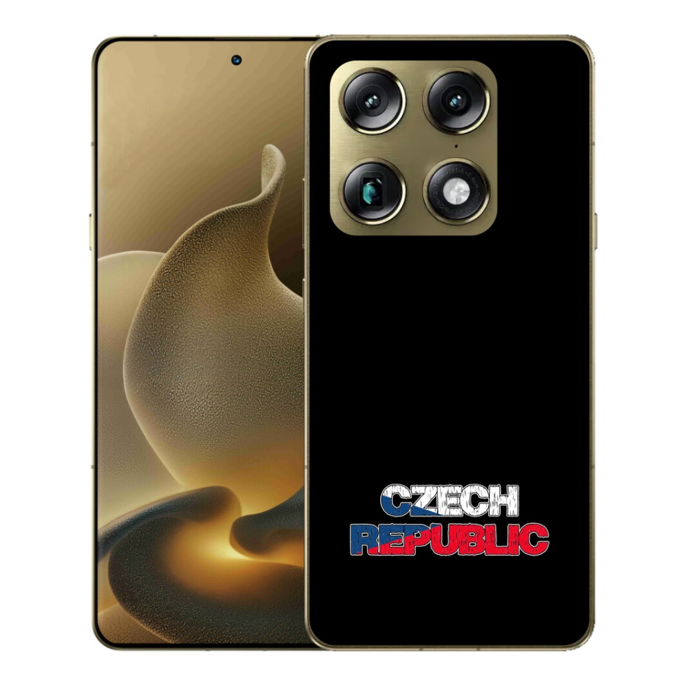 Gelový kryt mmCase na Motorola Signature - Czech Republic černé pozadí